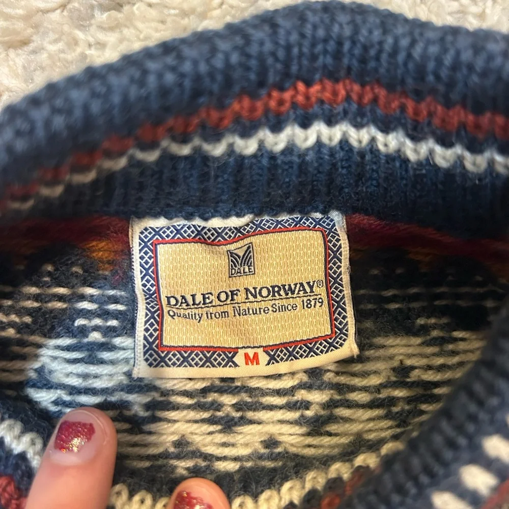 Dale of Norway Nordic Crewneck Sweater - Navy, White, and Red - Picture 3 of 3